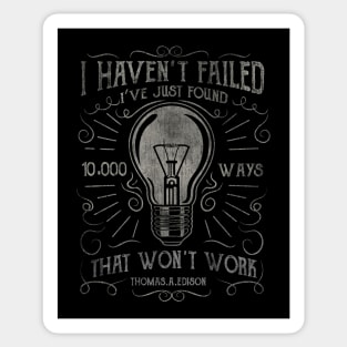 Edison Lightbulb Quote Sticker